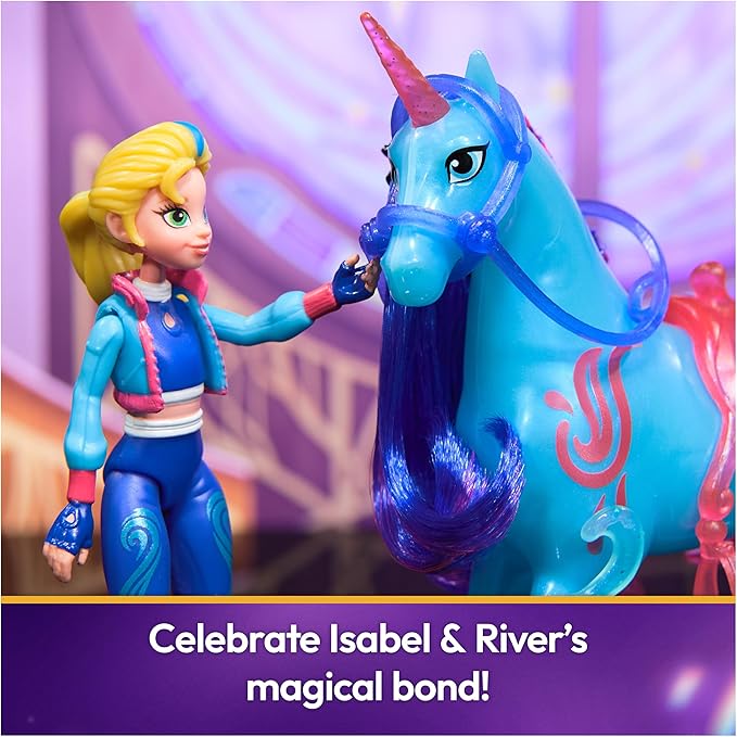Unicorn Academy, Isabel & River Power of Friendship Set with Translucent Saddle & 2 Power Accessories, Dolls & Unicorn Toys for Girls Ages 4 and up