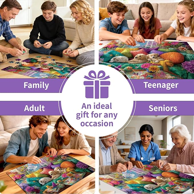 500 Piece Puzzle for Adults – Sofa Dog Jigsaw Puzzle 500 Pieces for Adults Seniors – Eco-Friendly Recycled Paper – Fun & Challenging Game Gift for Friends and Family (20.5 x 15 in)