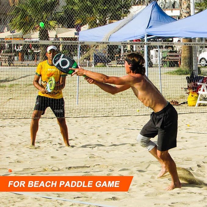 Pandahero Beach Paddle Ball Replacement Set - 12 Colorful High Visibility Waterproof Balls, Suitable for Smash Ball, Pro Kadima, and All Kinds of Outdoor Beach Paddle Games