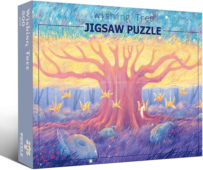 Puzzles for Adults 500 Pieces, Jigsaw Puzzle for Adults, Fun Challenging Family Puzzle, Premium Wishing Tree Puzzles, Interlock Perfectly No Dust, Gifts for Valentine's Day Easter Parents