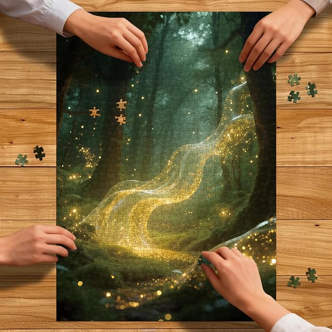 Jigsaw Puzzles 1000 Pieces for Adults - Challenging Fun Puzzles Stunning Art Wall Decor, Gift for Adult Puzzle Lovers, Fantasy Forest C0822