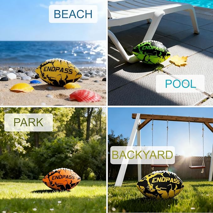 Water Sports Footballs Non-Slip Football Outdoor Beach & Pool Party Games Perfect for Team Play Water Sports and Family Party Game