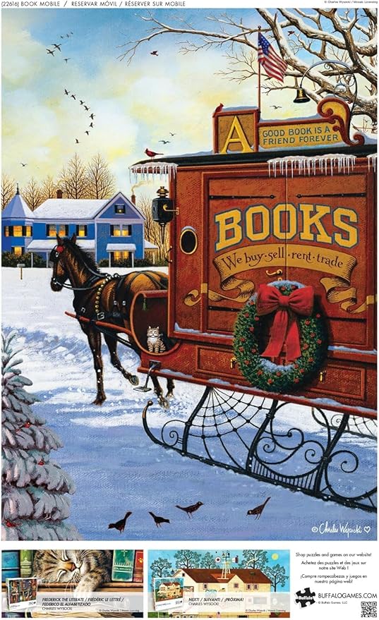 Buffalo Games - 300 Piece Charles Wysocki Jigsaw Puzzle - Holiday Sleigh and Book Themed Puzzle - Great for Adults and Families