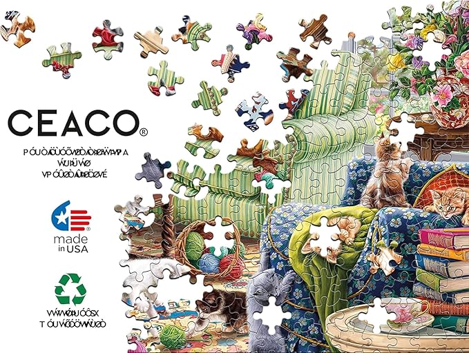 Ceaco - Paws Gone Wild - Kitty Chaos - 500 Piece Jigsaw Puzzle