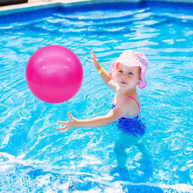 6 Pcs Playground Balls for Kids, 9 Inch Inflatable Bouncy Balls with Pump for Kickball, Dodgeballs, Indoor Outdoor Play Balls