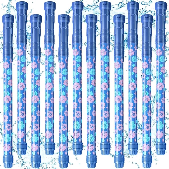 12 Pack Hawaii Water Blaster 15.75 in Hawaiian Water Shooter Blasters Gun Party Favors for Kids Summer Outdoor Swimming Pool Backyard Beach Summer Games