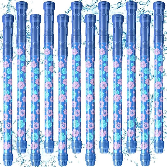 12 Pack Hawaii Water Blaster 15.75 in Hawaiian Water Shooter Blasters Gun Party Favors for Kids Summer Outdoor Swimming Pool Backyard Beach Summer Games