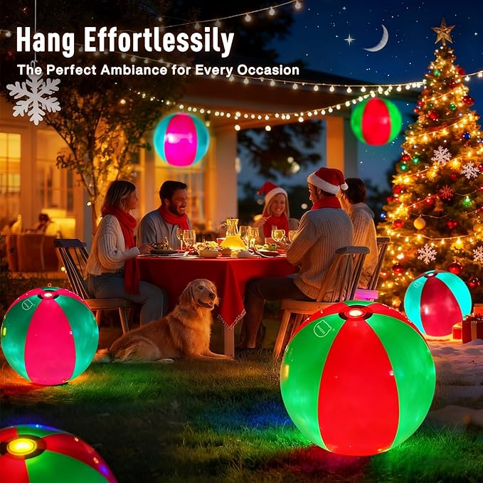 MIAOKE Funny and Playful Pool Toys 16 Inch 5 Pack- 16 Lighting and 4 Modes LED Beach Ball with Remote Control,Suitable for Pool Games Night Summer Pool Party,Outdoor Everybody Family Games, Green