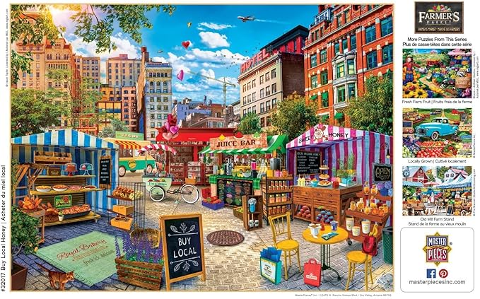 Masterpieces 750 Piece Jigsaw Puzzle for Adults and Family - Buy Local Honey - 18"x24"