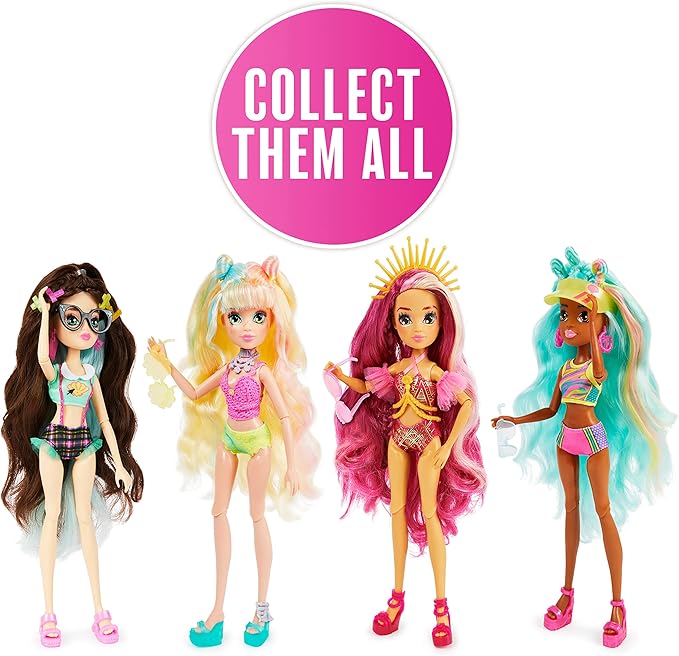 MERMAID HIGH, Spring Break Raynea Mermaid Doll & Accessories with Removable Tail and Color Change Hair Streak, Kids Toys for Girls Ages 4 and up