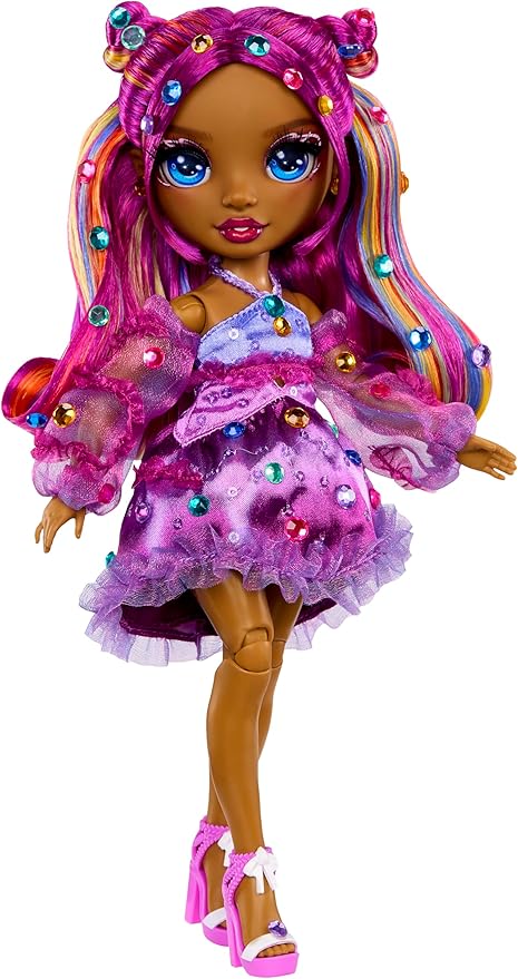 Rainbow High Be Dazzling Fashion Dolls- Noemie Violette (Purple) with Bedazzler Tool and Sparkle Gems