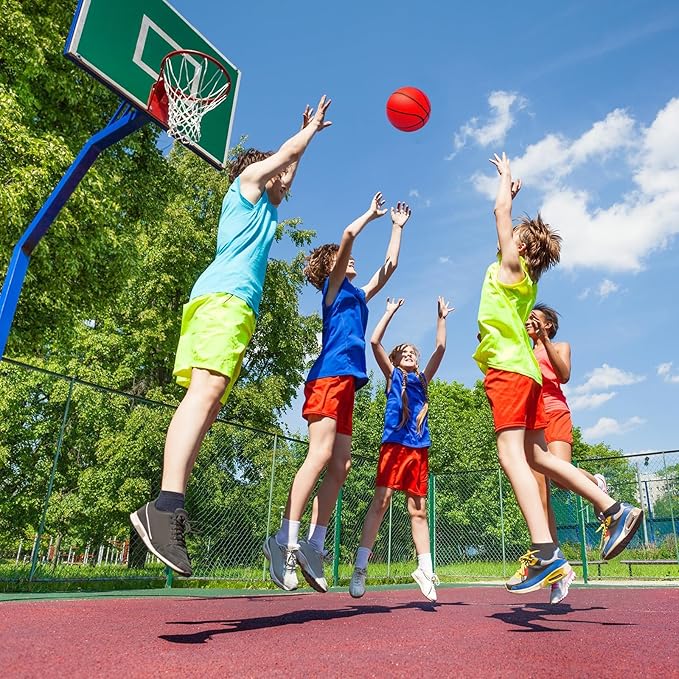 42Pcs 5" Mini Basketball Set, PVC Small Basketballs for Over The Door Hoop Games, Party Favors, Indoor/Outdoor Play, Adults & Kids, Pool & Beach, Colorful