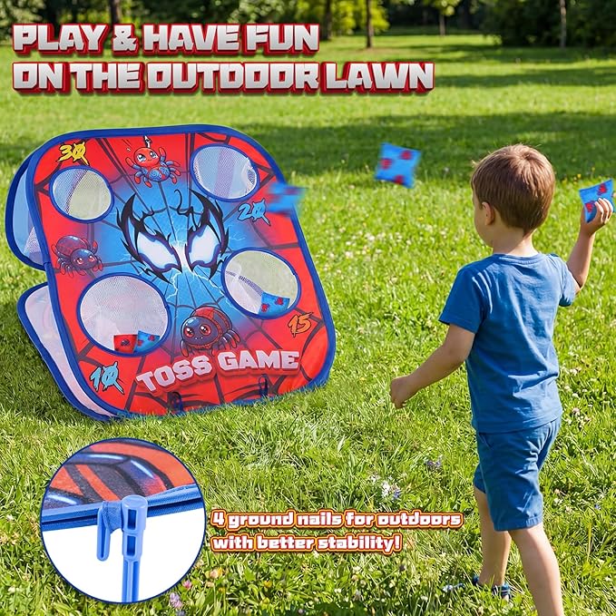 Bean Bag Toss Game for Kids - Cornhole Board Outdoor Toys for Toddlers -Party Activities Carnival Outside Yard Backyard Beach Lawn Games Toy for Kid Boys Girls Age 3 4 5 6 7 8 Year Old Birthday Gifts