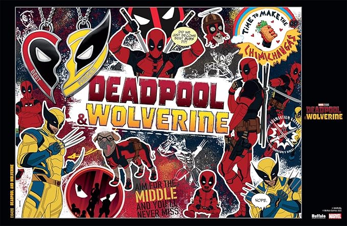 Buffalo Games - Marvel - Deadpool & Wolverine - 1000 Piece Jigsaw Puzzle for Adults -Challenging Puzzle Perfect for Game Nights - Finished Size is 26.75 x 19.75