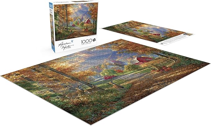 Buffalo Games - Abraham Hunter - Fall Memories - 1000 Piece Jigsaw Puzzle - Colorful, Autumn Puzzles for Adults – Precision-Cut Pieces, Beautiful Seasonal Artwork, Hours of Relaxing Fun