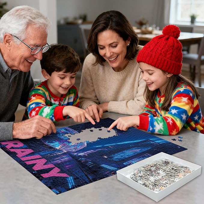 Puzzles for Adults 1000 Piece Jigsaw Puzzles with Letters on Back Impossible Challenge Puzzle Rainy Day Interlock Perfectly No Dust Wall Deko Fun Gift(27.56x19.7 Inch)
