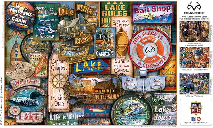 MasterPieces 1000 Piece Jigsaw Puzzle for Adults, Family, Or Youth - Off to The Lakehouse - 19.25"x26.75"