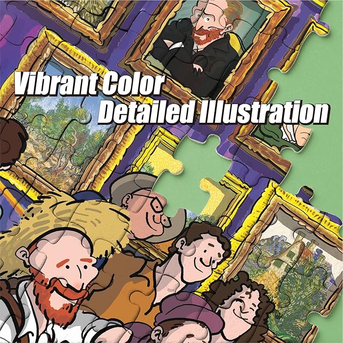 Antelope - 500 Piece Large Format Jigsaw Puzzle for Adults, Van Gogh Jigsaw Puzzles, Large Pieces, No Dust Puzzles for Senior Citizen, 500 PC, Non-Glare Finish, Interlock Smoothly