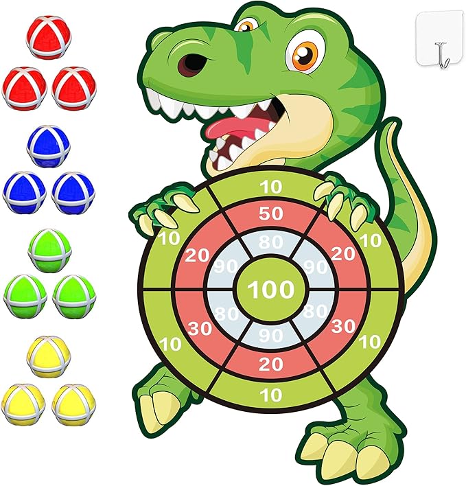 Dinosaur Toys for 3-12 Year Old Boys,30”Large Dart Board Kids Toys Age 4-12,Indoor Outdoor Games Dinosaur Birthday Party Supplies Favors Decorations,Stocking Stuffers for Kids