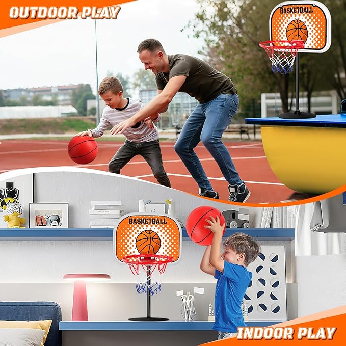 Toddler Basketball Hoop Indoor, Basketball Hoop for Kids Mini Kids Hoops for Outdoor Indoor Goal for Sport Toys Christmas Birthday Gift