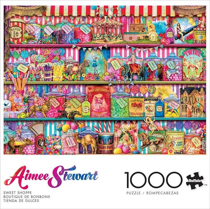 Buffalo Games - Aimee Stewart - Sweet Shoppe - 1000 Piece Jigsaw Puzzle for Adults -Challenging Puzzle Perfect for Game Nights - Finished Size is 26.75 x 19.75