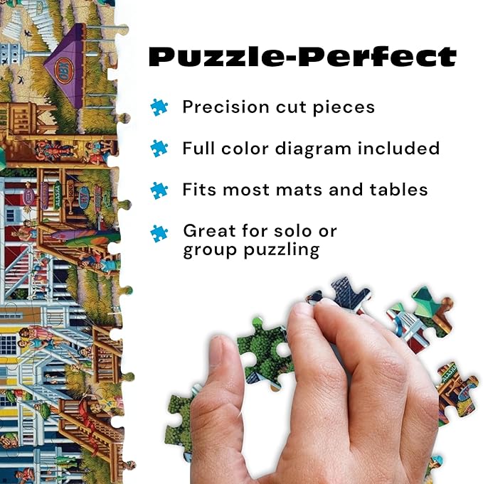 Buffalo Games - Dowdle's Outer Banks 1000 Piece Jigsaw Puzzle, Made in USA, Recycled Premium Board, Reference Diagram
