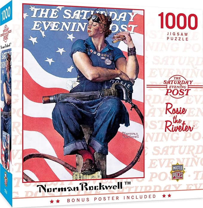 MasterPieces 1000 Piece Jigsaw Puzzle For Adults, Family, Or Youth - Rosie The Riveter - 19.25"x26.75"