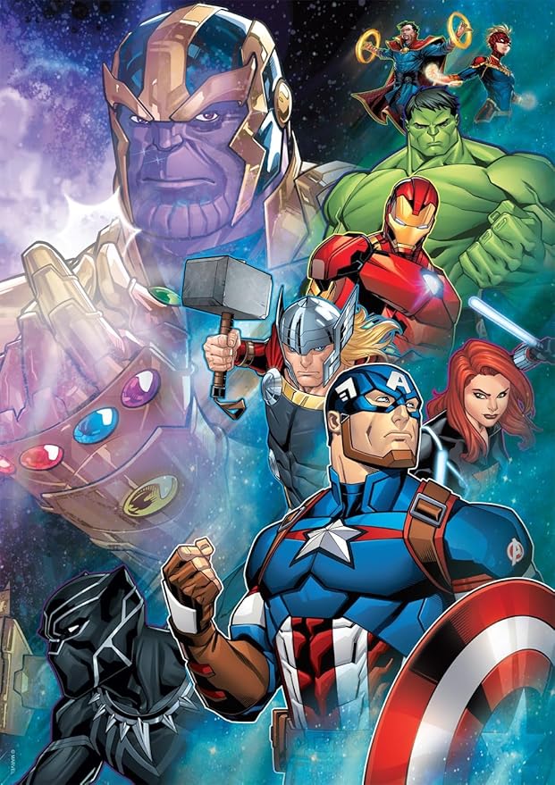 Buffalo Games - Marvel - Thanos vs. The Avengers - 500 Piece Jigsaw Puzzle for Adults -Challenging Puzzle Perfect for Game Nights - Finished Size is 21.25 x 15.00