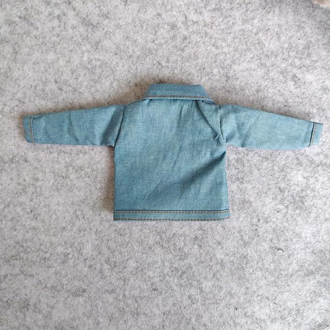 SSbeauty M 1:6 Scale Jeans Coat Jacket for 12" TBLeague Phicen Male Female Toy Action Figure Doll Clothes (Light Blue)