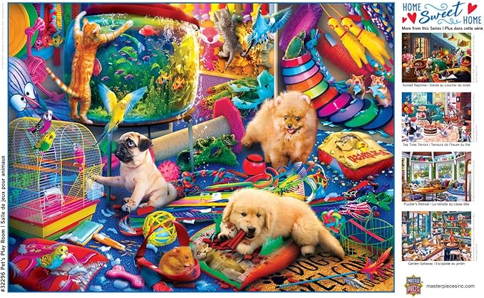 MasterPieces 550 Piece Jigsaw Puzzle for Adults, Family, Or Youth - Pet's Play Room - 18"x24"