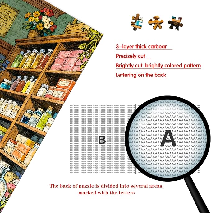 Puzzle for Adults 1000 Pieces,Soap Shop Puzzle, Challening Impossible Difficult Hard Fun 1000 Pieces Jigsaw Puzzles for Adults