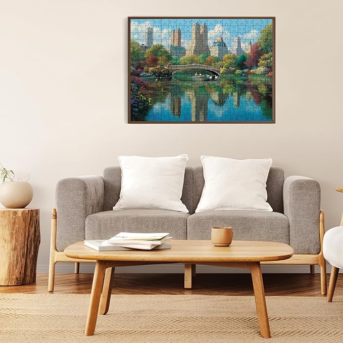 500 Piece Puzzle for Adults – Arch Bridge Park Jigsaw Puzzle 500 Pieces for Adults – Interlock Perfectly Letter on Back No Dust, Home Decor Birthday Party Gift Toy for Men Women Elders Seniors