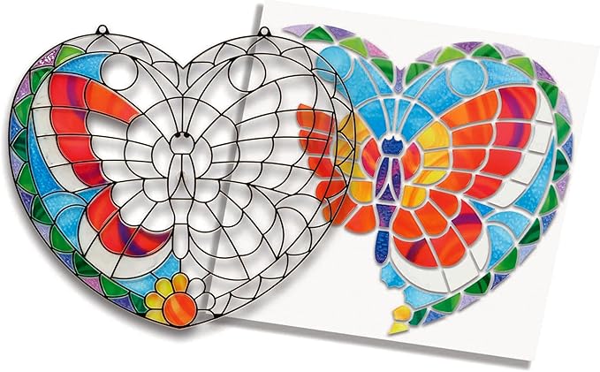 Melissa & Doug Stained Glass Made Easy Activity Kit: Butterfly - 140+ Stickers