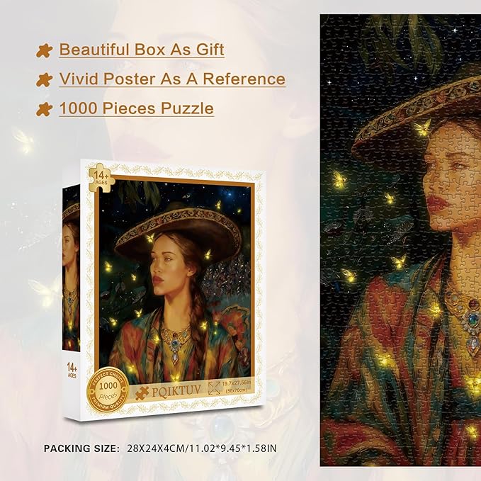 Puzzles for Adults 1000 Pieces Holiday Jigsaw Puzzles with Letters on Back Family Decoration Puzzle Impossible Challenging Puzzle Gifts for Women Men (27.56x19.7 Inch)