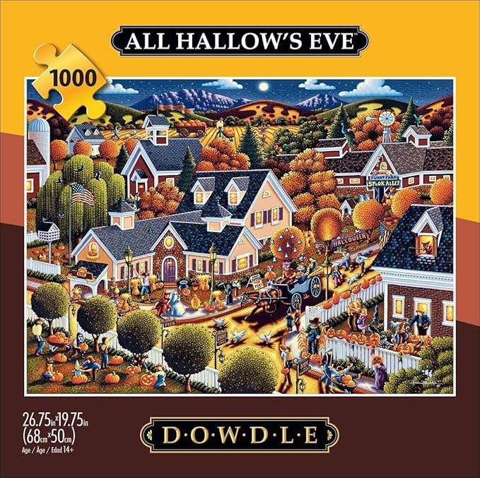 Buffalo Games – Dowdle - All Hallow's Eve- 1000 Piece Halloween Jigsaw Puzzle - Festive Puzzle for Adults – Precision-Cut Pieces, Fall Artwork and Hours of Relaxing Fun