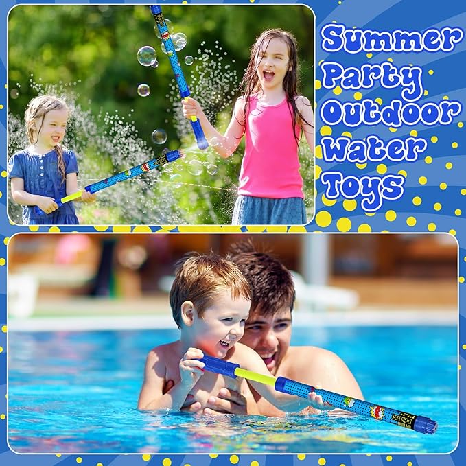 12 Pcs Comics Party Favors, 15'' Water Guns Bulk for Kids Water Squirt Blasters Guns, Summer Activity Swimming Pool Backyard Beach Outdoor Toys for Kids Adults, 39 ft Range Shooter