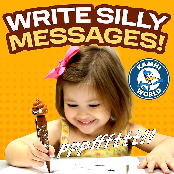 Farting Poop Pen with 7 Funny Fart Sounds - Easter Basket Stuffers for Teens & Kids, Silly Novelty Gag Gift for Boys & Girls, Easter Toys Essentials, Great for Birthdays, Funny Gift (Laughing)