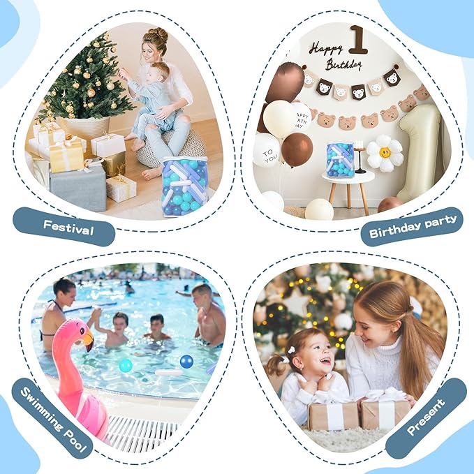 STARBOLO Ball Pit Balls for Kids -Pack of 150 200 500 Colorful Ball Pit Balls Crush Proof Plastic Toy Balls for Toddlers Ball Pit, Ball Pit Play Tent, Baby Pool Water Toys