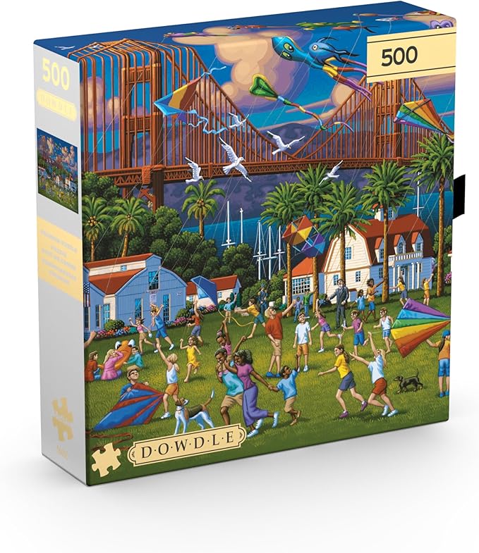 Buffalo Games - Gold - Eric Dowdle - Golden Gate Bridge - 500 Piece Jigsaw Puzzle for Adults - Challenging Puzzle Perfect for Game Nights