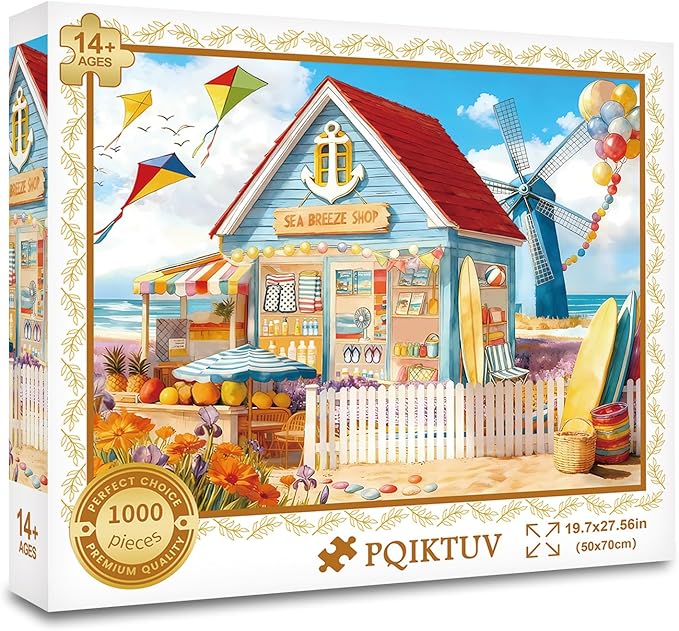 Puzzles for Adults 1000 Pieces Jigsaw Puzzles with Letters on Back Impossible Puzzle No Dust Family Decoration Gifts for Women Men (27.56x19.7 Inch)