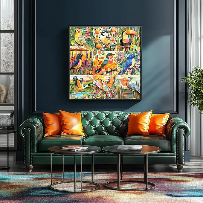 Art Birds 500 Piece Puzzles for Adults, Funny Puzzle for Adults, Hard Challenge Art Jigsaw Puzzles, for Gifts Birthday Party Games Family, 20 X 20 in Dust Free Puzzle
