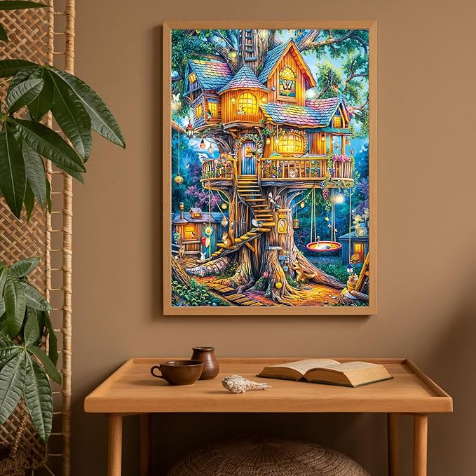 Jigsaw Puzzles for Adults 1000 Pieces, Interlock Perfectly No Dust, Impossible Difficult Hard Fun 1000 Piece Jigsaw Puzzles for Adults-1:1 Poster-Elf Tree