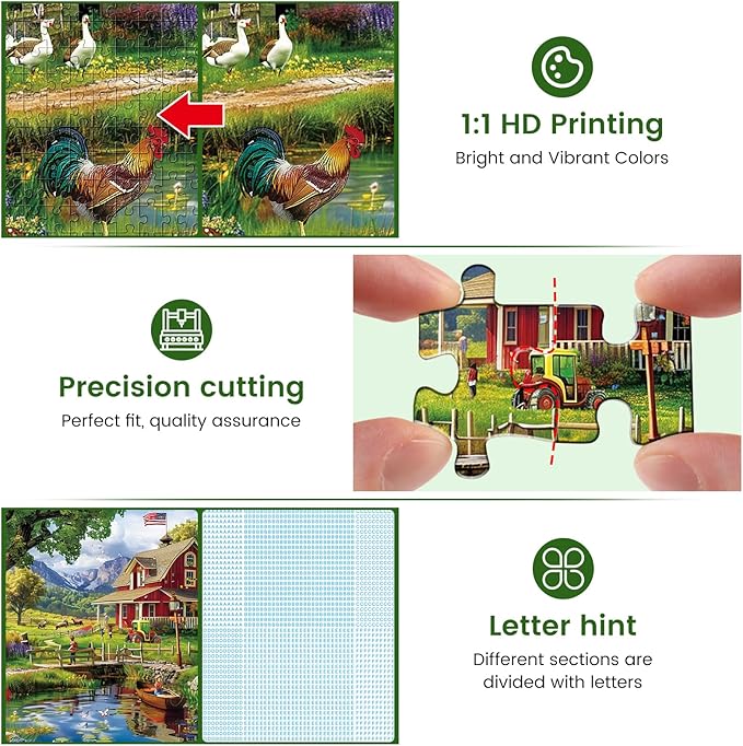 1000 Piece Puzzle for Adults - Country Clubhouse Puzzle for Adults Children - Recycled Paper Jigsaw Puzzle 1000 Pieces - Fun and Challenging Family Game Great Gift Idea, 28 * 20 in