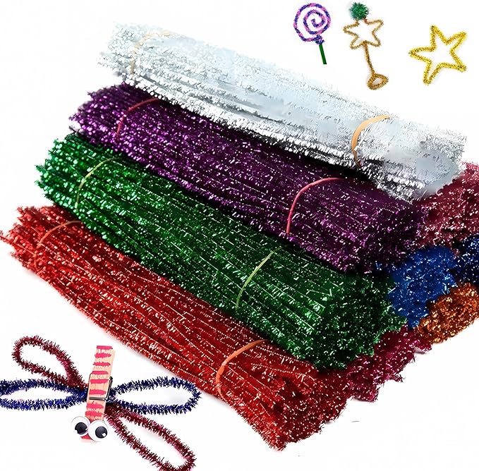 NovaWiseTech Arts and Crafts Supplies, 1200pcs Craft Kits, Pipe Cleaners Bulk, Multicolor Pom Poms Balls, Googly Eyes for DIY Craft Decorations