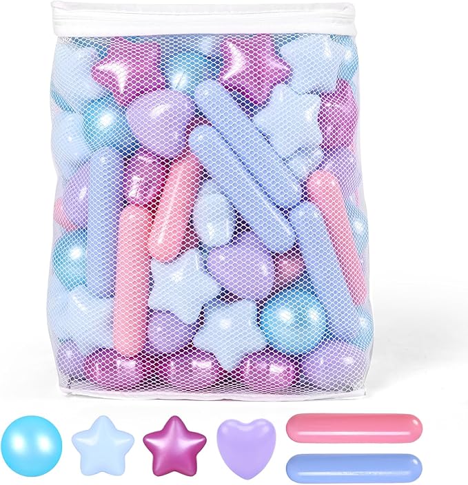 STARBOLO Ball Pit Balls for Kids -Pack of 150 200 500 Colorful Ball Pit Balls Crush Proof Plastic Toy Balls for Toddlers Ball Pit, Ball Pit Play Tent, Baby Pool Water Toys