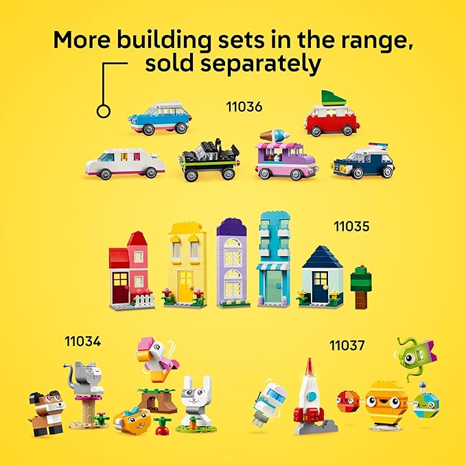 LEGO Classic Vibrant Creative Brick Box Building Blocks - Sensory & Learning Toys for Boys & Girls, Ages 4+ Years - Pretend Play Preschool Toys - Gift for Birthdays - 11038
