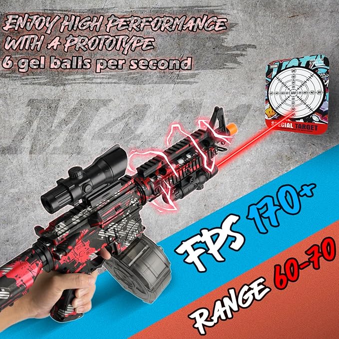 Large Electric Gel Splat Blaster, Automatic and Manual with 60,000 Gels