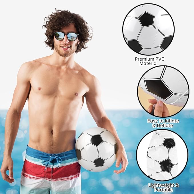 Fovths 12 Pieces Inflatable Beach Balls 11 Inch Blow Up Party Supplies Swimming Pool Toys for Summer Water Games Birthday Sports Theme Party Favors