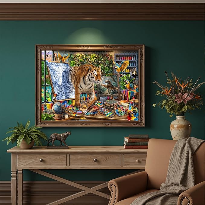 1000-Piece Puzzle for Adults - Relaxing Jigsaw Puzzle for Adults, Fun and Challenging Jigsaw Puzzles, Magic Art Studio Puzzle, 26.65 x 19.25 in