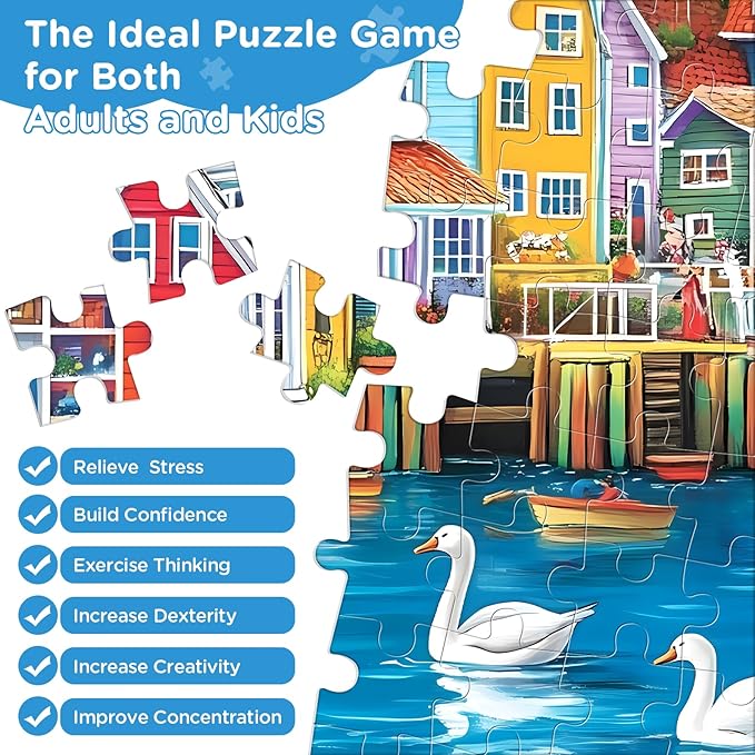 Jigsaw Puzzles 300 Pieces for Adults,300 Piece Puzzles for Adults,Sea Seagull Building Puzzle for Kids Ages 8-10 10-12,Recycled Paper Puzzle 300 Pieces,Home Decors Family Challenge Toys